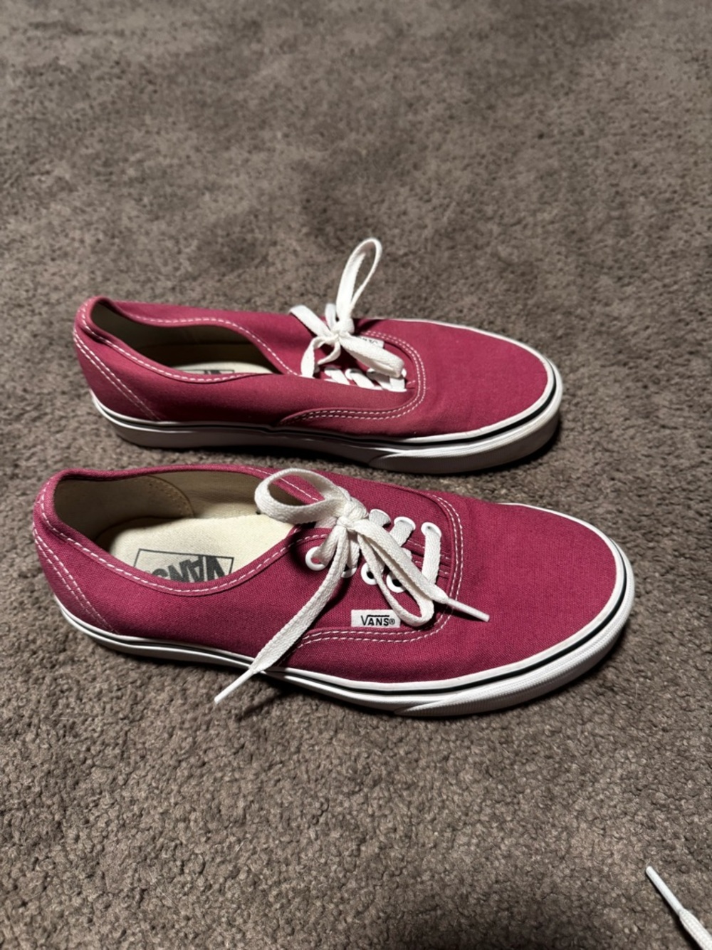 Vans Low-Top Canvas Sneakers in Berry Pink